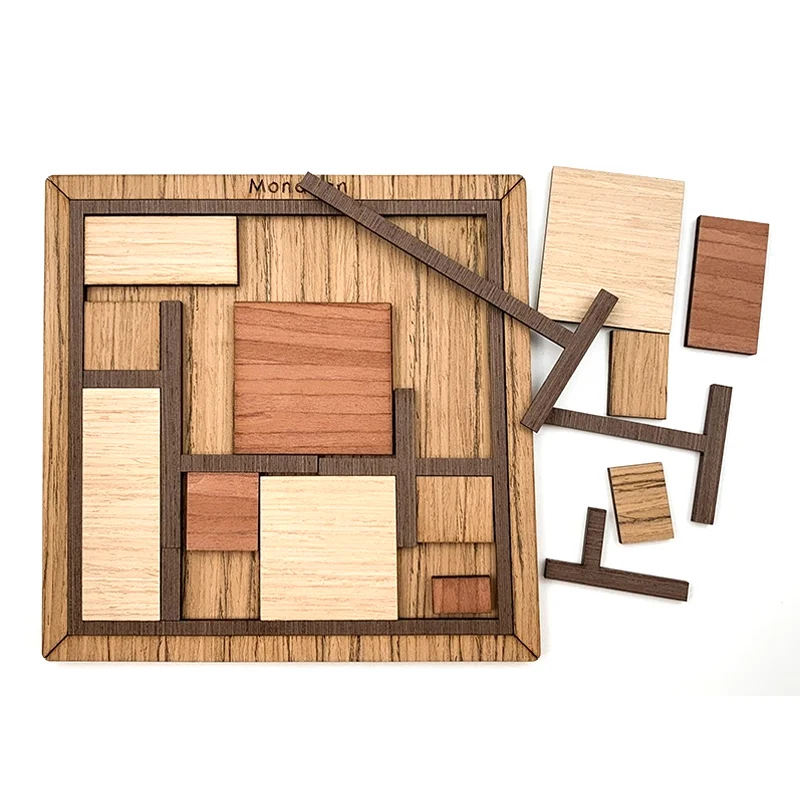 

Mind Boggling Logic Wooden IQ Tangram Board Packing Puzzle Brain Teasers Game