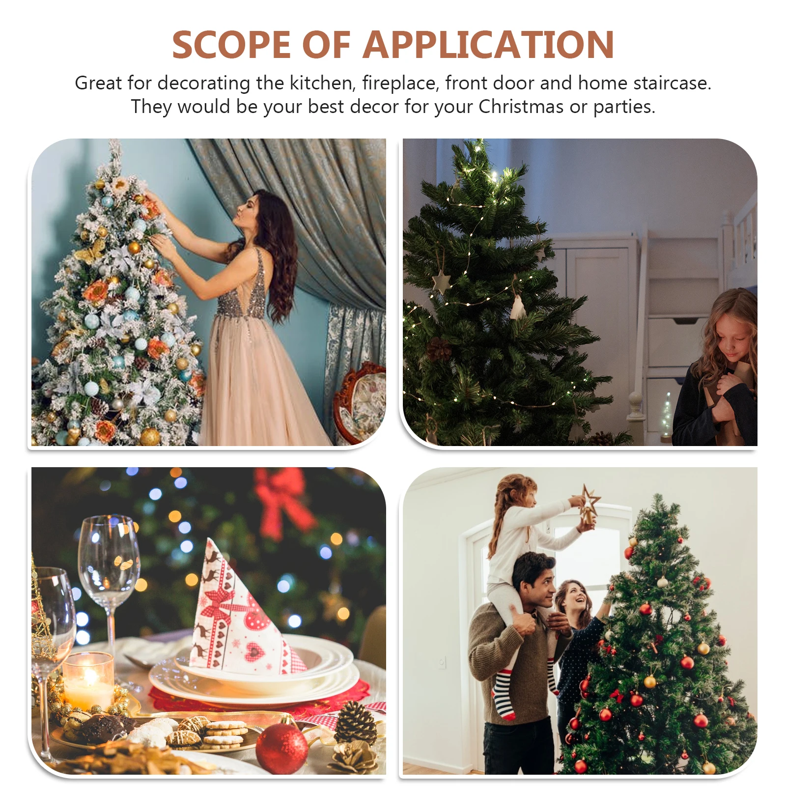 

40Pcs Bright Xmas Bells Durable Multi-Function Small Bells Perfect for Christmas Tree Fireplace Festival DIY Accessories