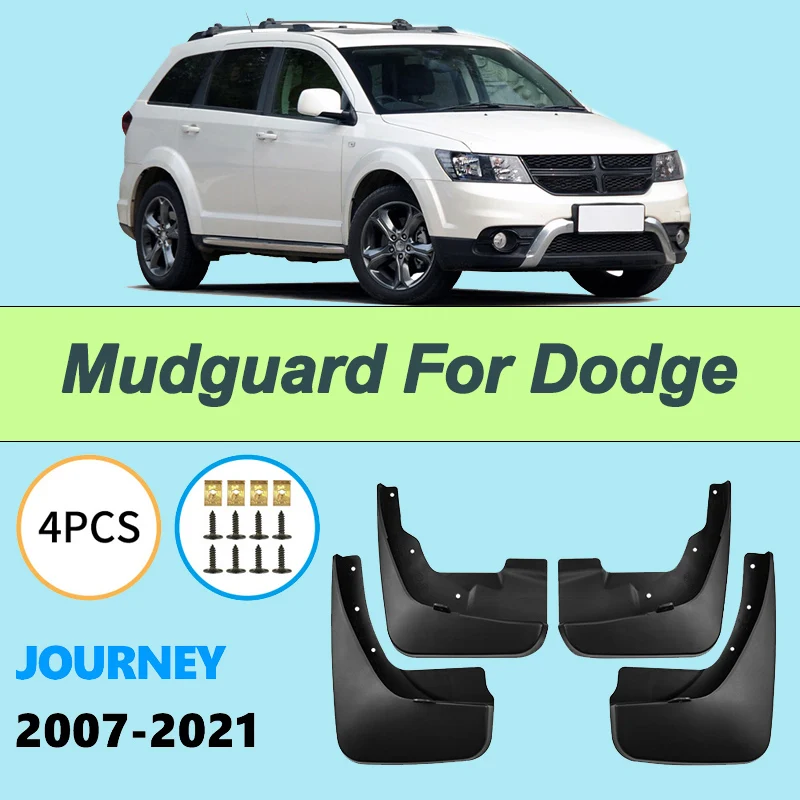 

For Dodge Journey 2007-2021 Automotive Tire Mudguard Waterproof Prevent Mud Splashing Car Mud Flaps Fender Trim 4pcs Accessories