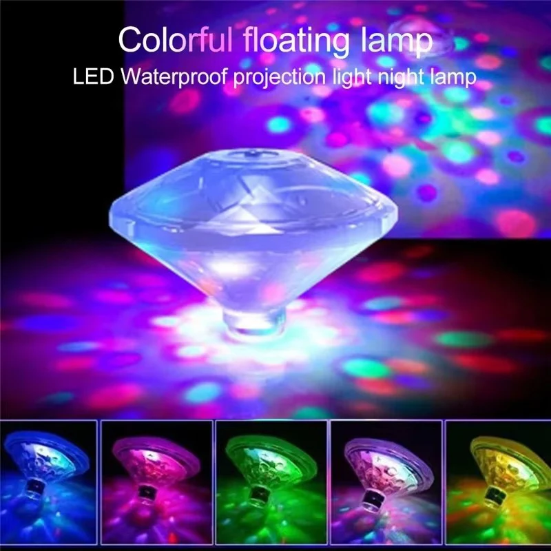 LED Pool Light Waterproof Floating Underwater Light RGB Disco Light Glow Show Swimming Pool Hot Tub Spa Lamp Bath Light