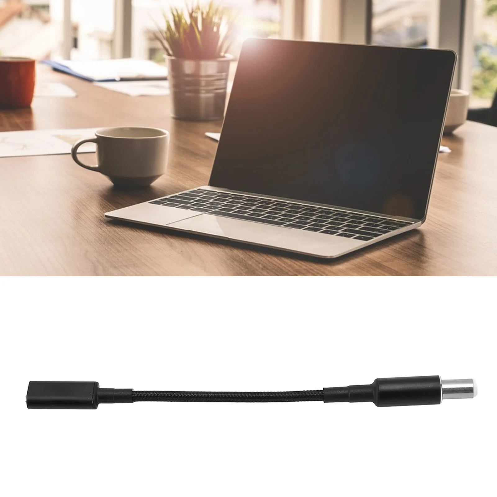 PD Adapter Cable Smart Chip Aluminum Alloy Shell Portable 100W PD Fast Charging Cable For Dell7.4x0.6 Port Laptop