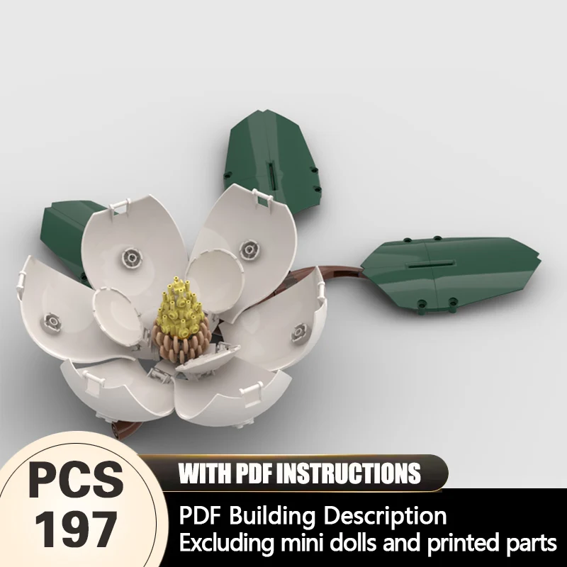 

Creators Plant Series Model MOC Building Bricks White Flower Modular Technology Gifts Holiday Assemble Children Toys Suit