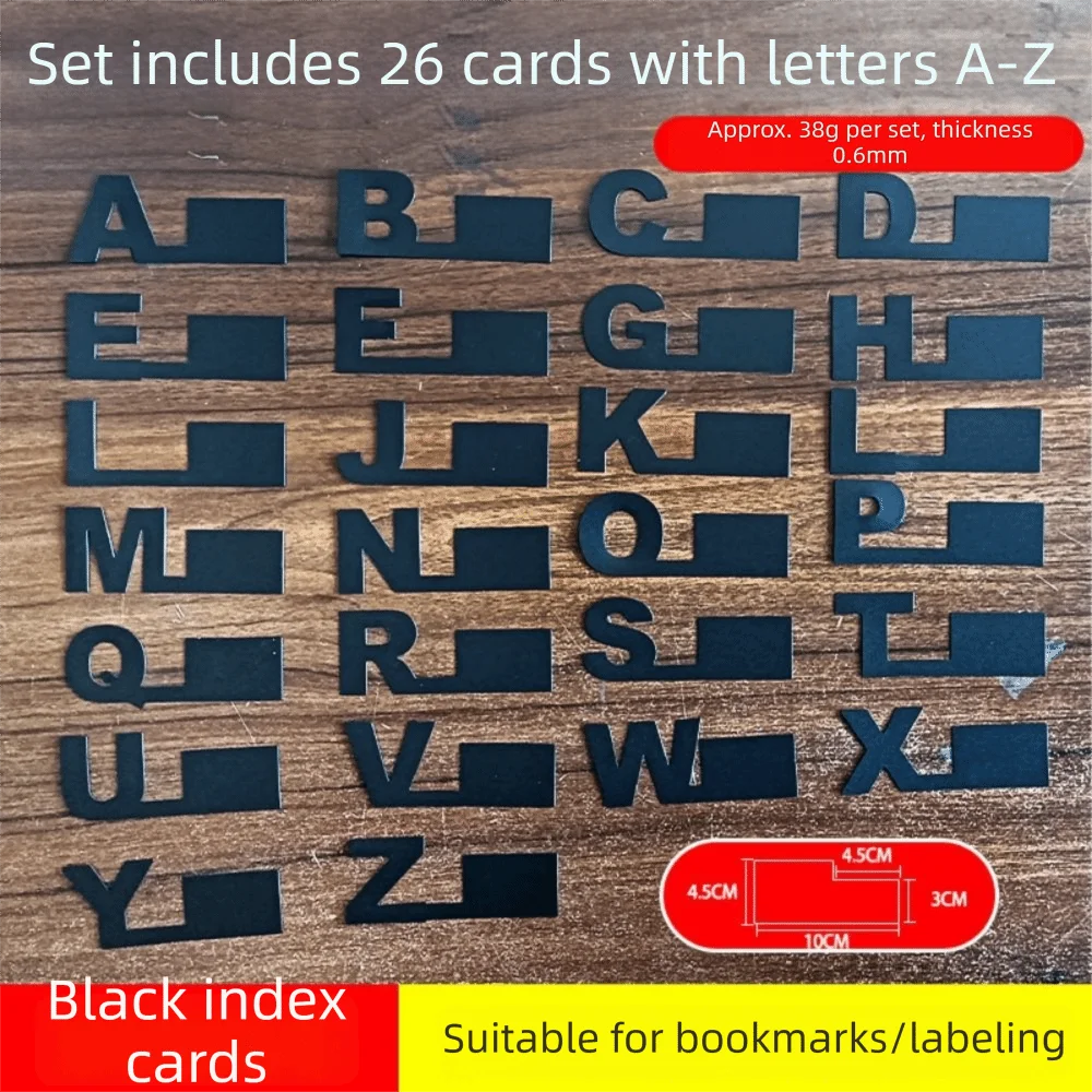 

A-Z 26 Letters Alphabetical Labeling Bookmarks Plastic Dividers Label Stickers Alphabet Index Card Bookmarks Alphabetical Tabs