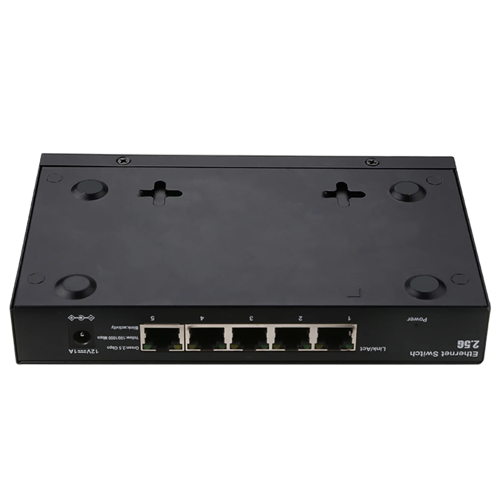 Imagem -03 - Poe Ethernet Switch 12v 1a Portas Gigabit Hub Divisor de Internet Plug And Play 100 1000 2500mbps Portas Rj45