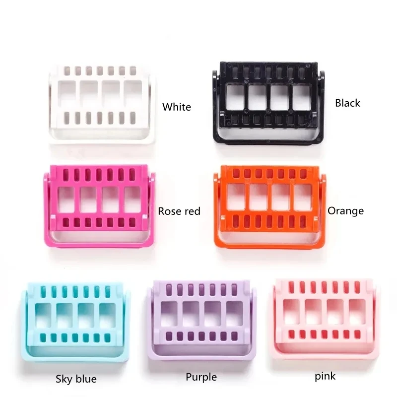 1PC Nail Drill Bit Display Stand 16 Holes ABS Acrylic Adjustable Grinding Head Holder Storage Box Manicure Drill Accessory Tools