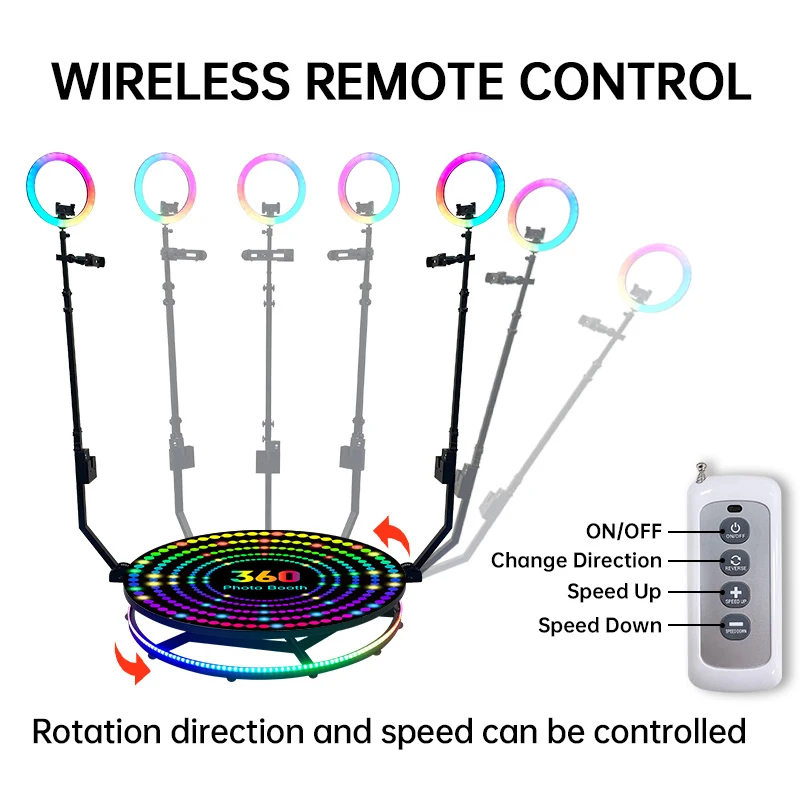 360 Selfie Booth Selfie Platform 360 Photo Booth Machine for Spin Rotating 360 Photobooth 80cm