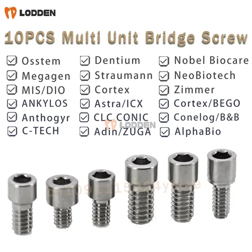 10 Uds. Tornillo de puente de unidad múltiple Dental para Osstem Megagen Dentium ITI Anthogyr Neo Biotech Nobel Biocare Astra MIS tornillo curativo