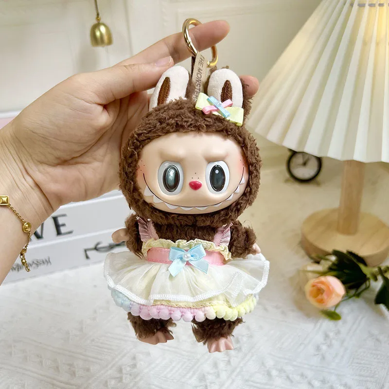 17cm Labubu Doll Clothes Hoodies Doll Accessories Colorful Skirt Korea Kpop Exo Labubu Outfit Kawaii ﻿DIY Girl Gift New Style