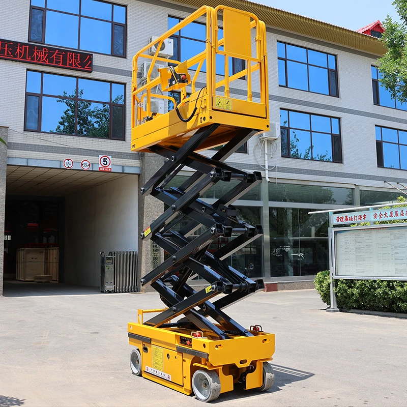 

Direct Sale CE 320KG Automotive Stationary Portable Electric Mobile Self-propelled Electric Scissor Lift With All Terrain