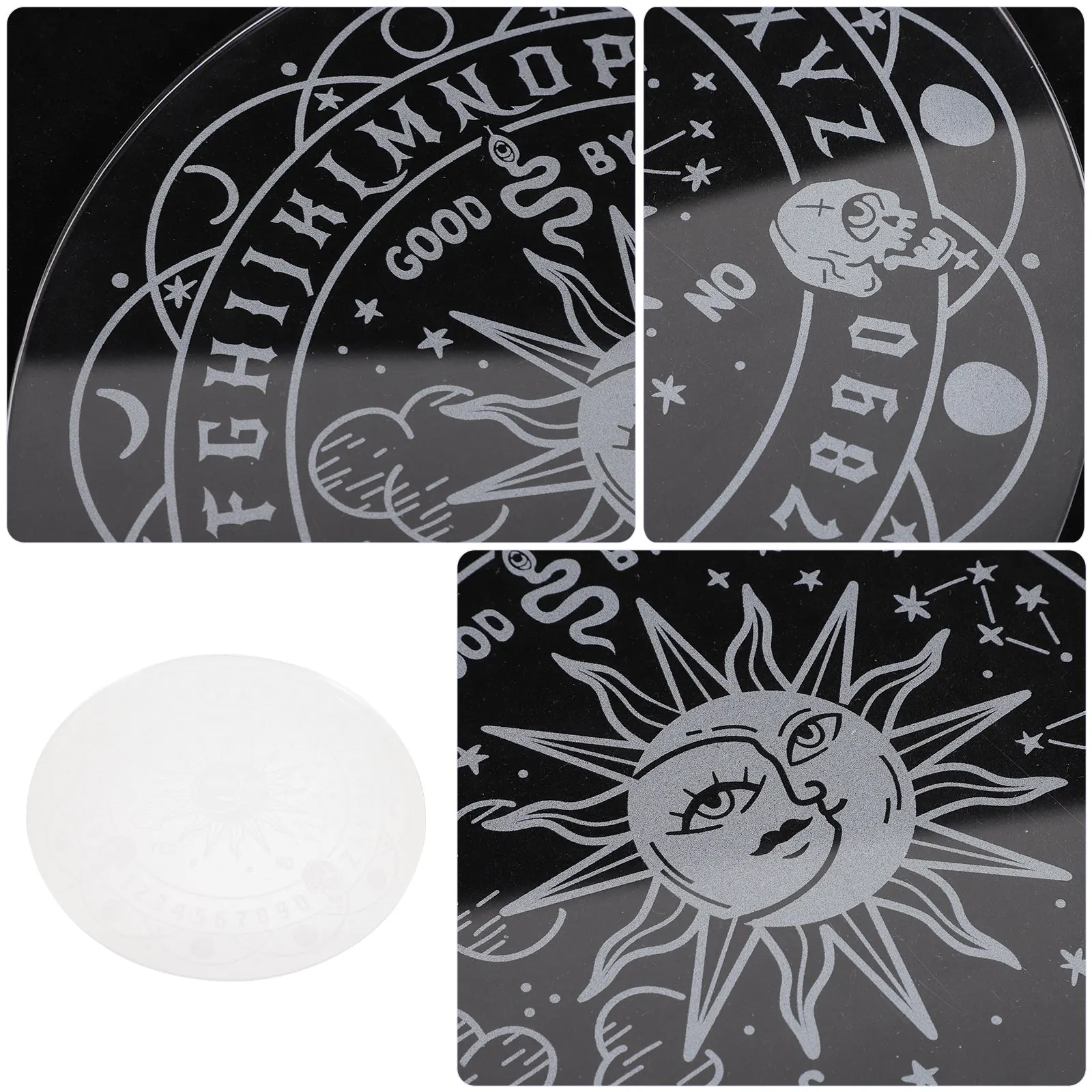 

Acrylic Divination Board Round Pendulum Board Desktop Decoration Portable Home Office Ornament Divination Tool Craft Gift Idea