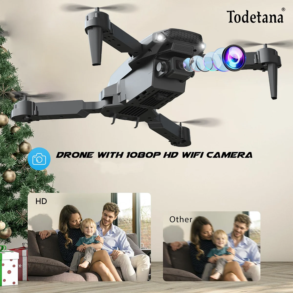 طائرة بدون طيار مبتكرة قابلة للطي: كاميرا بدقة 4K عالية الدقة، تثبيت التدفق البصري، رحلة نقطة الاتجاه، جهاز تحكم عن بعد بطول 70 مترًا، طرق مخصصة للبرنامج لفريد من نوعه #5