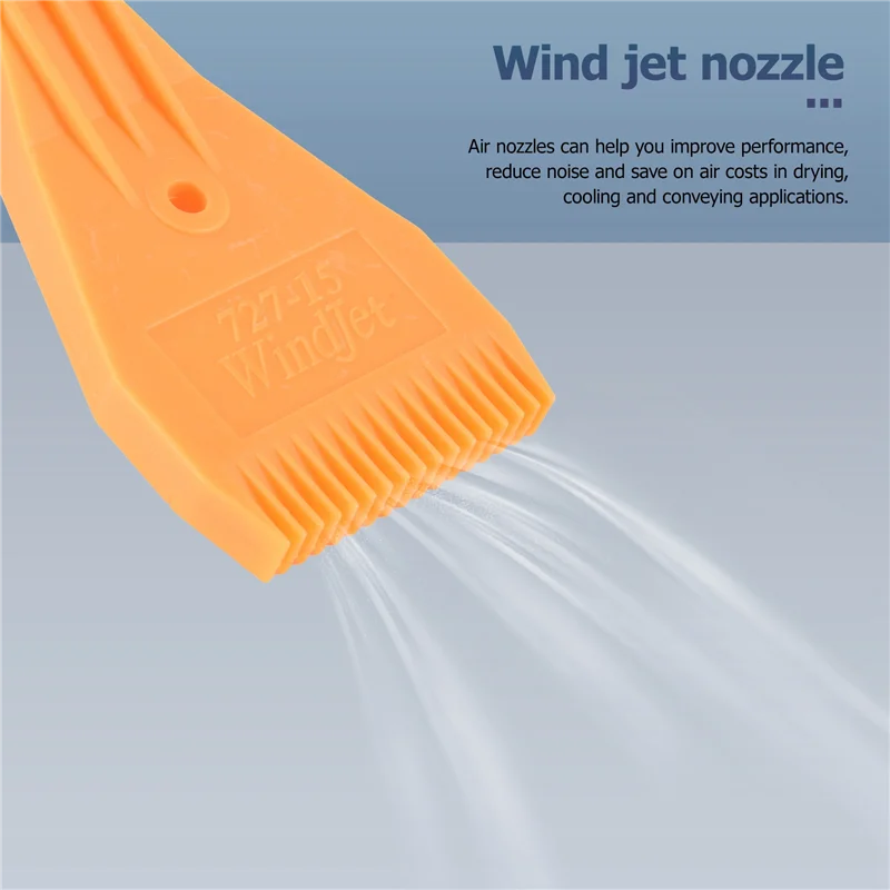

A23P 1/4BSP Male Thread ABS Single Hole Air Blow Off Flat Jet Nozzle Yellow