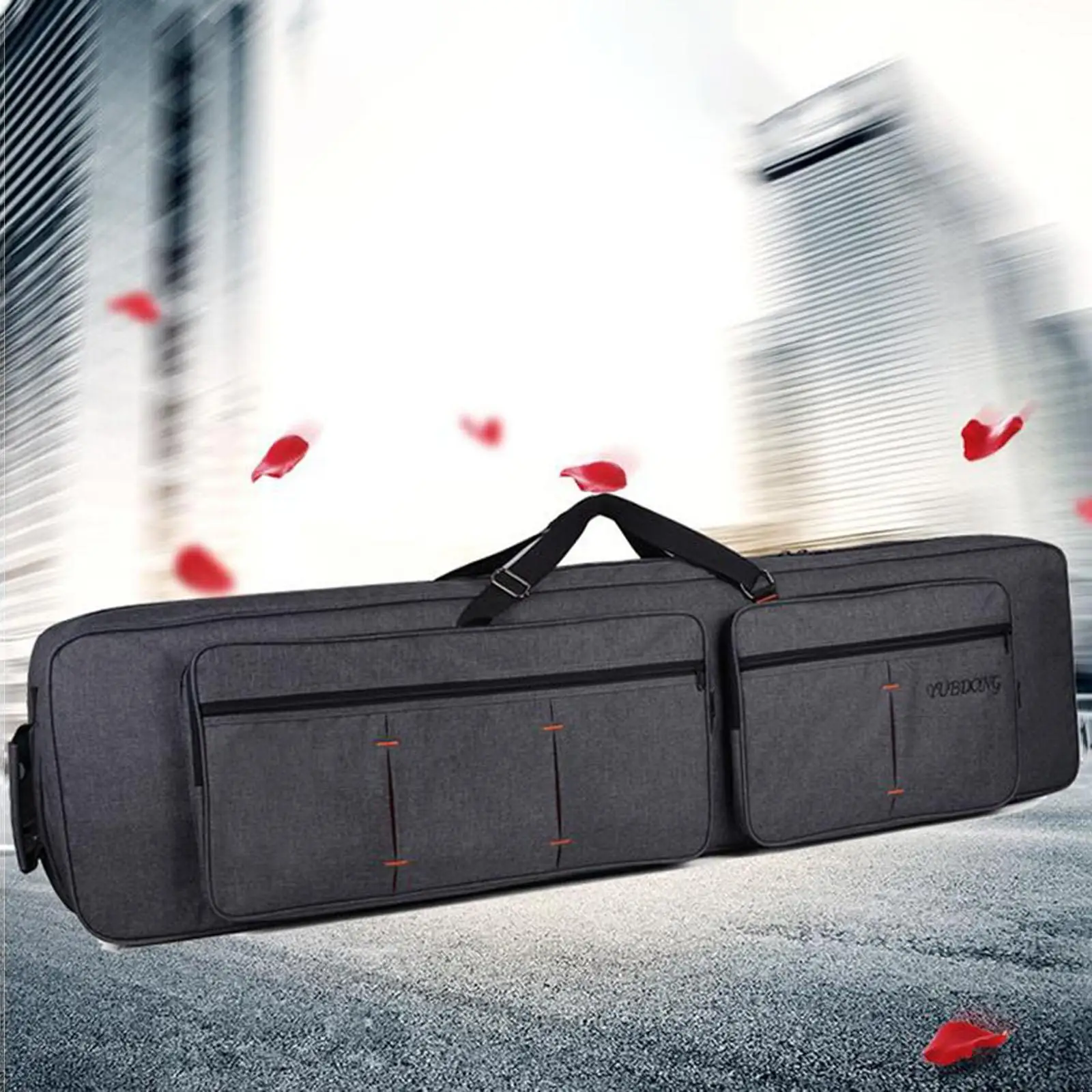 

Портативная сумка для клавиатуры, прочная противоударная сумка с мягкой подкладкой, 55,12x18,11 дюймов, сумка из оксфордской ткани, утолщенный чехол для электронных пианино, чехол для клавиатуры