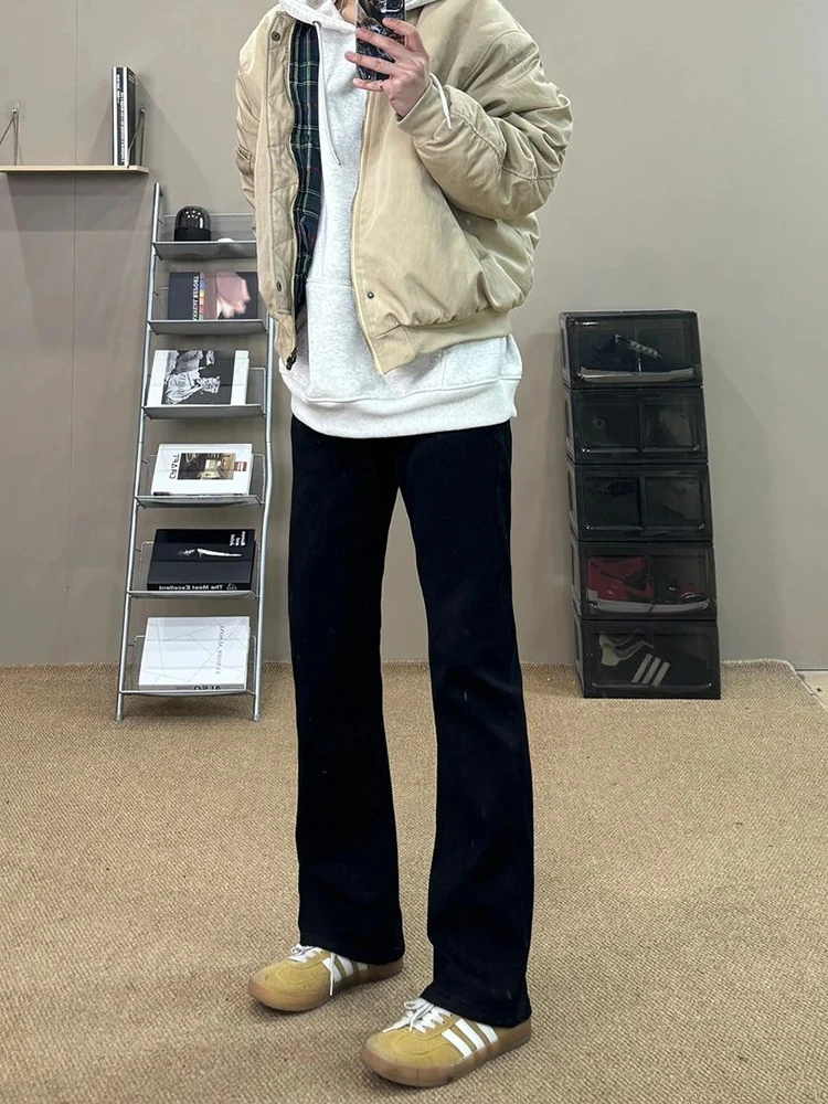 

Мужские повседневные брюки Cleanfit: осенне-зимние, на флисовой подкладке, приталенные, прямые, элегантные, молодежные, весенние