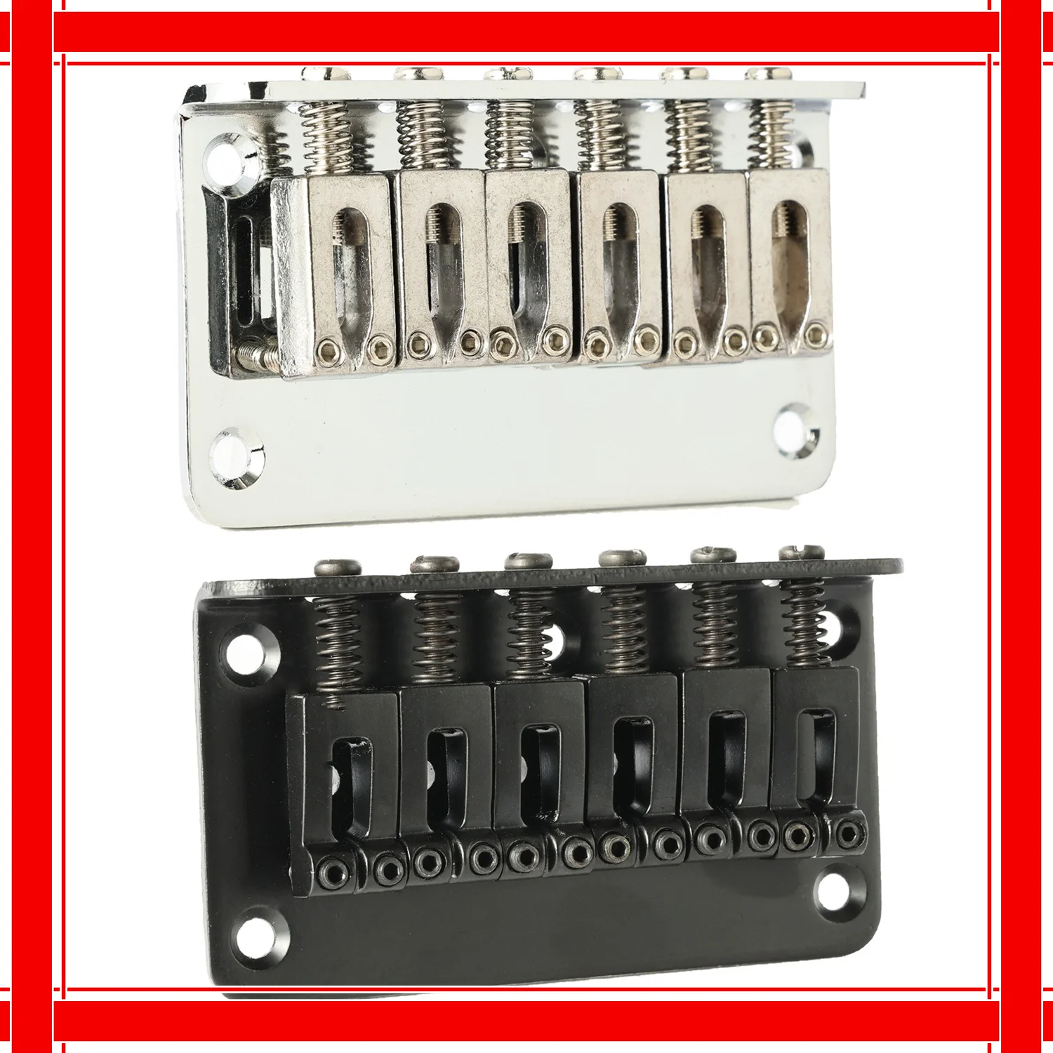 

6 String 78mmST TL Fixed Hard Tail Saddle Bridge Electric Guitar Tail Tube Top Load Bridge String Bridge String Plate Pull Cable