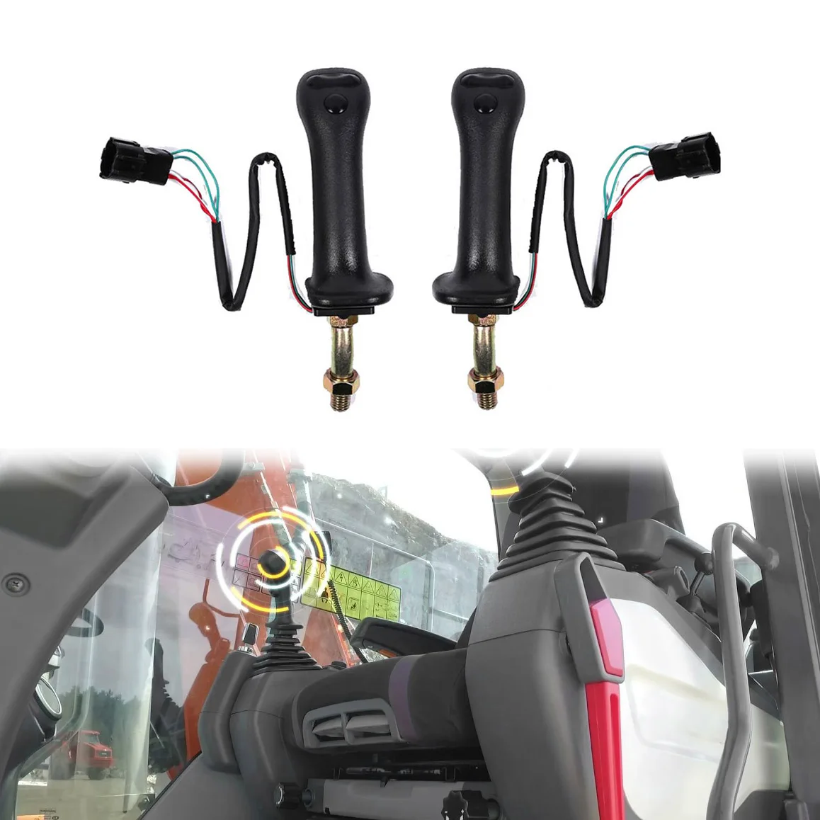 3 أزرار حفارة عصا التحكم عاصي مقبض التروس ل Doosan DX150 215 225 300 370-9C اليسار #6