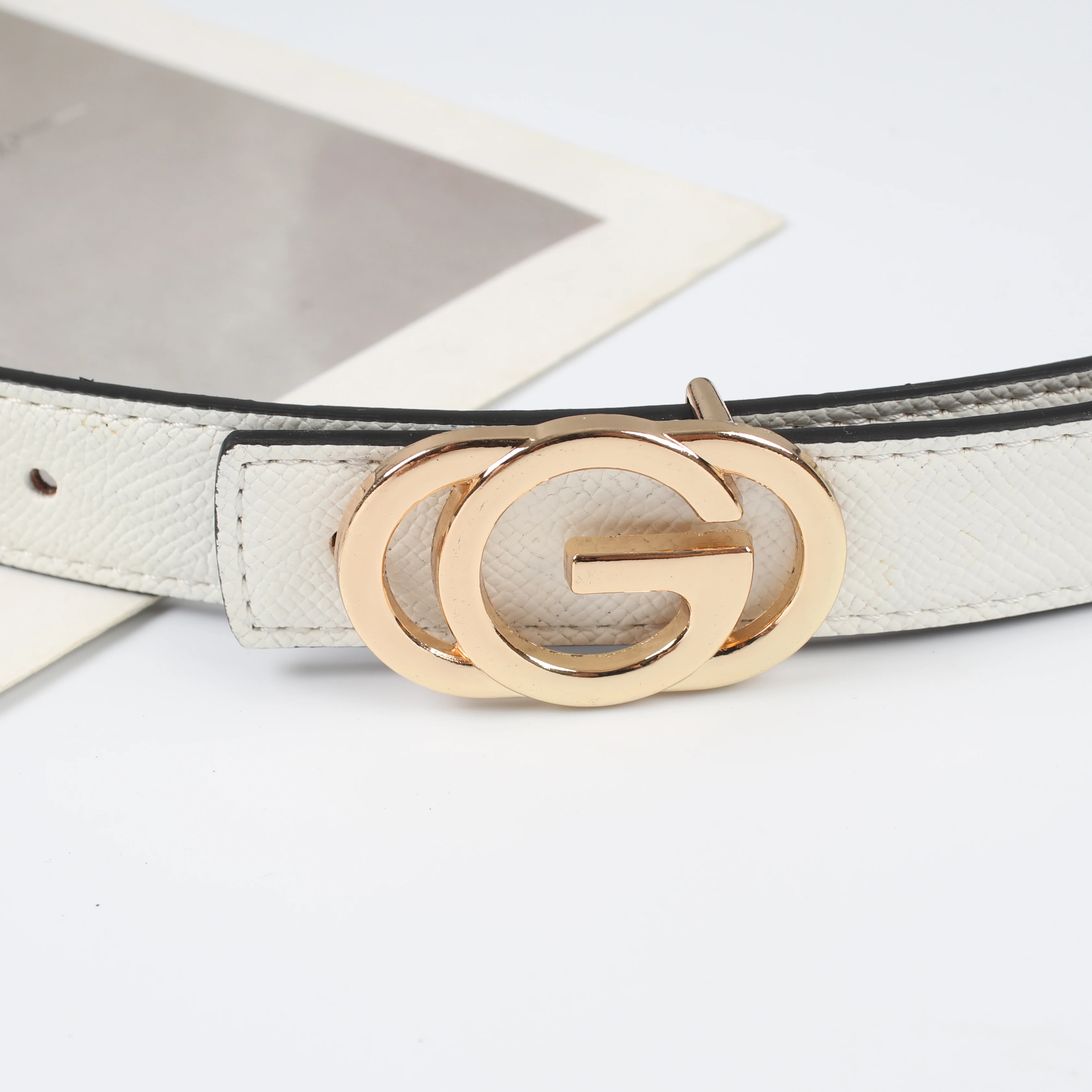 Neue frauen Reversible Verwenden Glatte Schnalle Hohe Qualität 2,3 cm Echtes Leder Gürtel frauen Mode Trend Vielseitig dekorative Kuhh – Detail 8