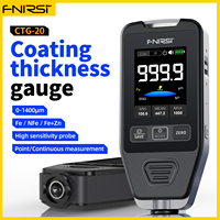 FNIRSI CTG-20 Coating Thickness Gauge 0-1400um Car Paint Film Thickness Tester Fe nFe Fe+Zn Electroplate Metal Putty Powder