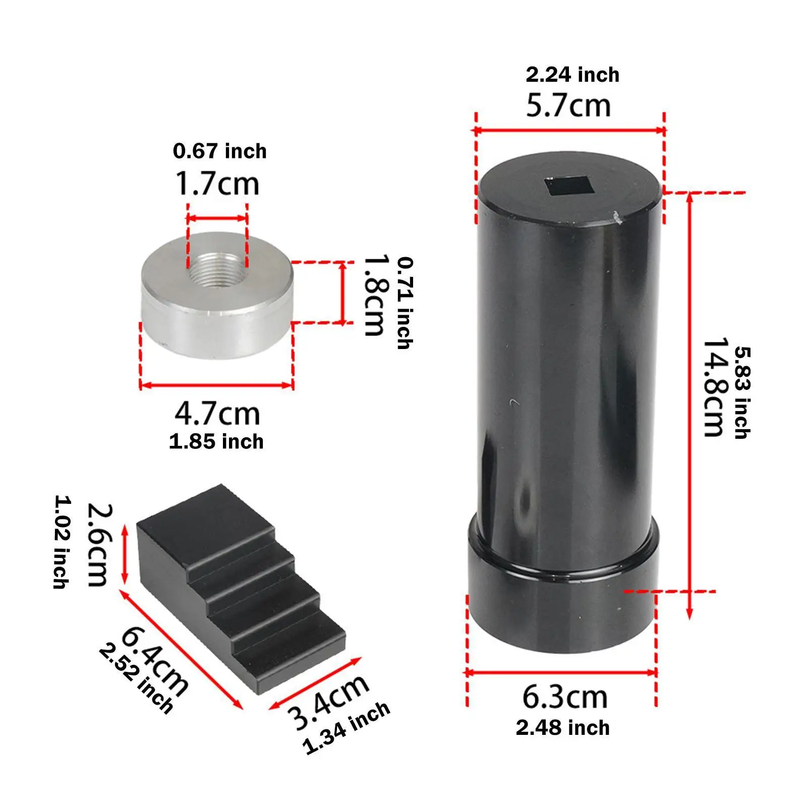 أداة مقبس ضرس العمود الرئيسي 1 7/8 بوصة إصلاح معدني قوي وخفيف الوزن #6