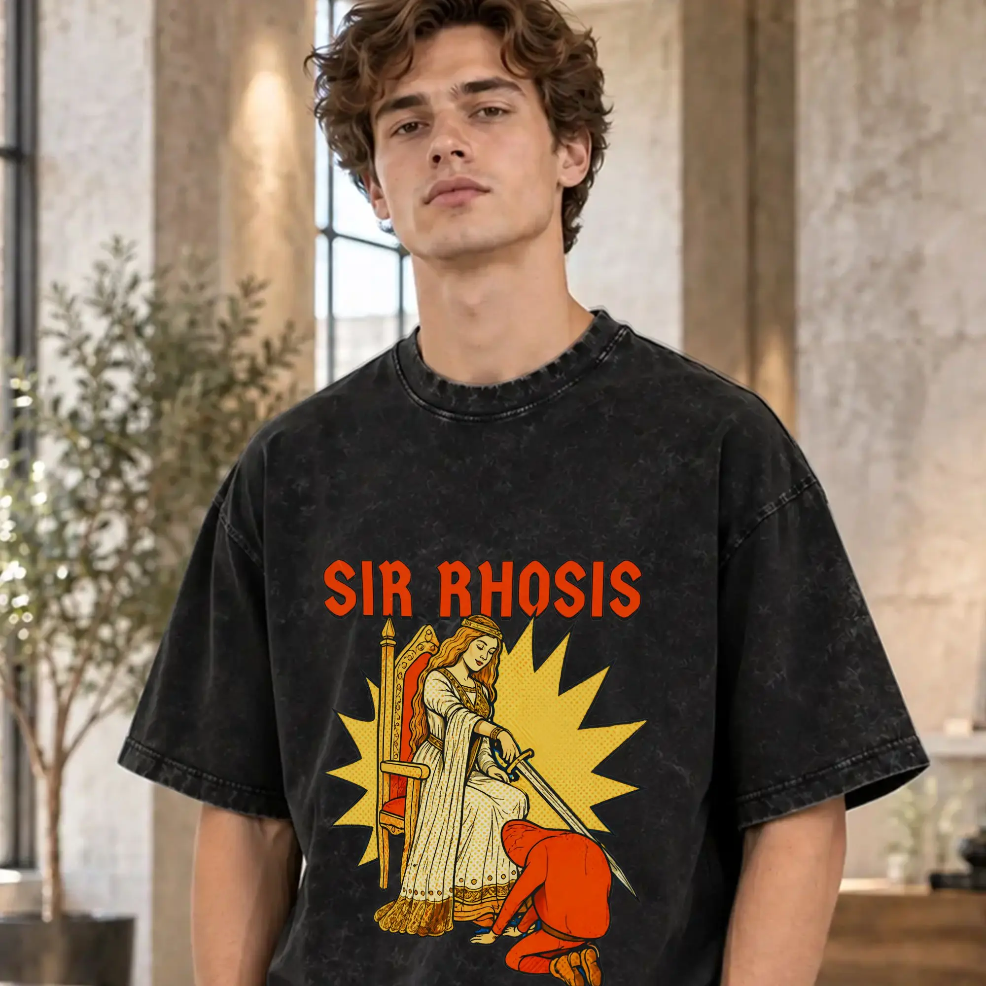 Sir Rhosis Funny Gen Z   T-Shirts for Men  Humorous Cotton Tees Round Collar Short Sleeve T Shirt Plus Size Tops