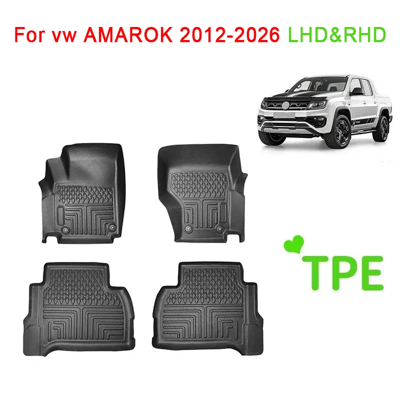 

Car Floor Mats for vw AMAROK 2012 2013 2014 2015 2016 2017 2018 2019 2020 2021 2022 2023 2024 2025 2026 TPE Foot pads