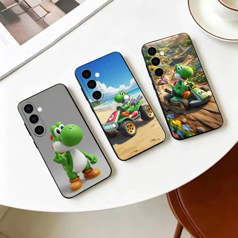 Hot Game M-Marios Yoshi  Black Soft Silicone Phone Case For Samsung Galaxy A71 A72 A73 A51 & Other Related Models