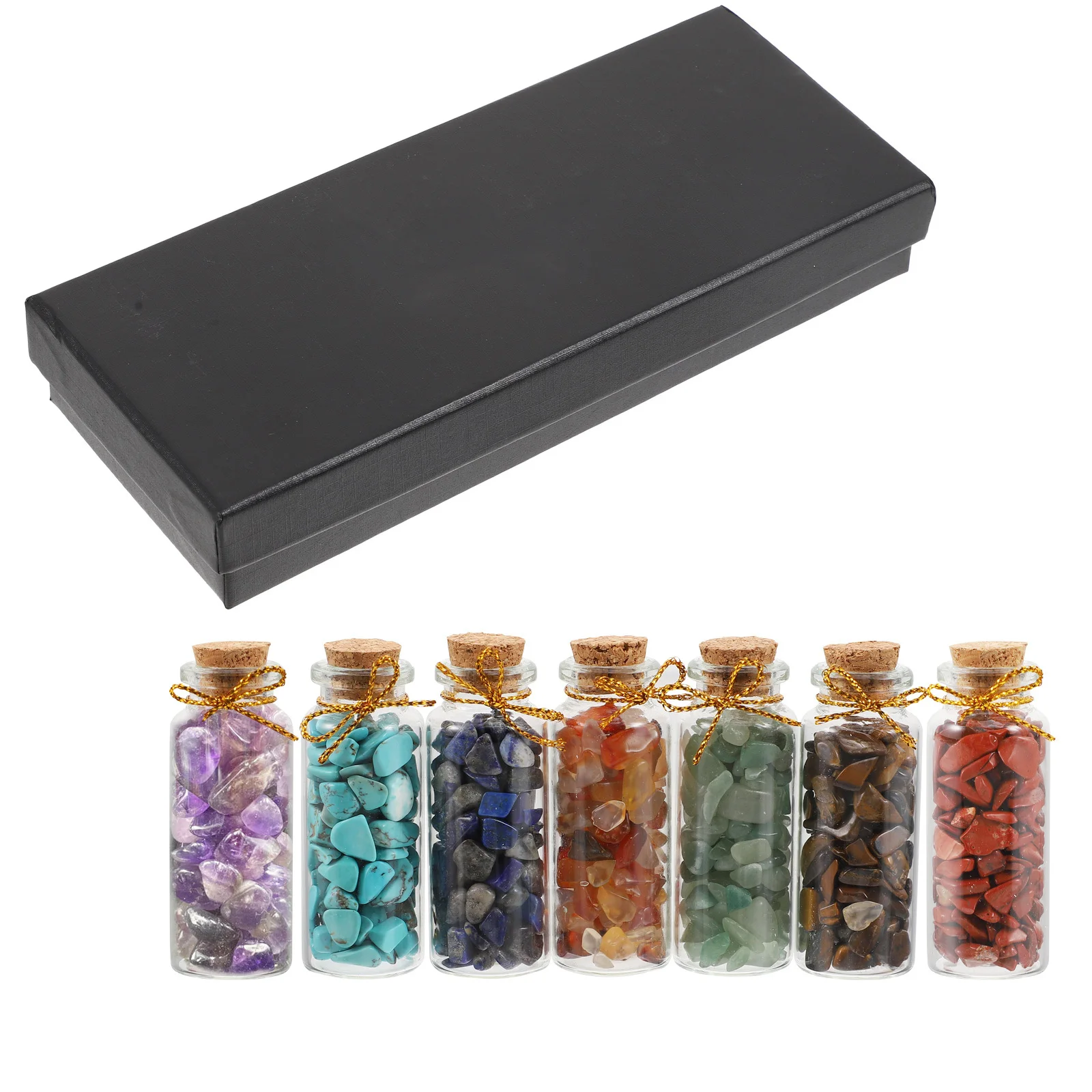 

7Pcs Wishing Bottle Decorative Glass Crystal Bottle Creative Home Office Decoration Unique Gift Idea Glass Jars