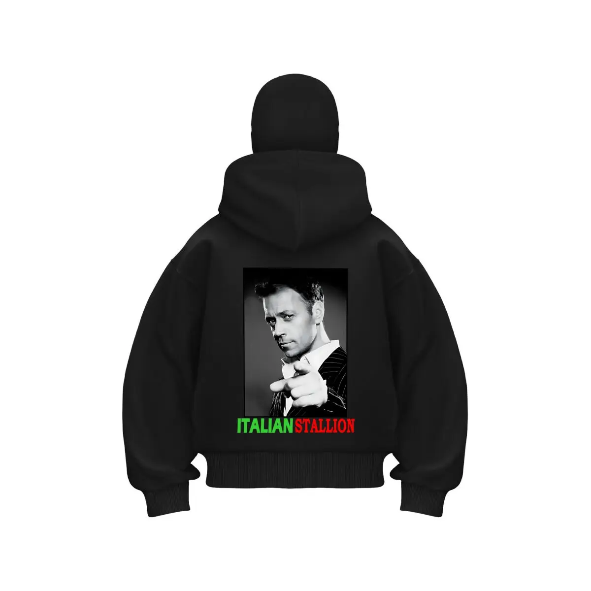 

Итальянский фильм жеребец - вдохновленный «Итальянский жеребец» дизайнерская Балаклава с двойным капюшоном Мужская толстовка на молнии Зимняя теплая