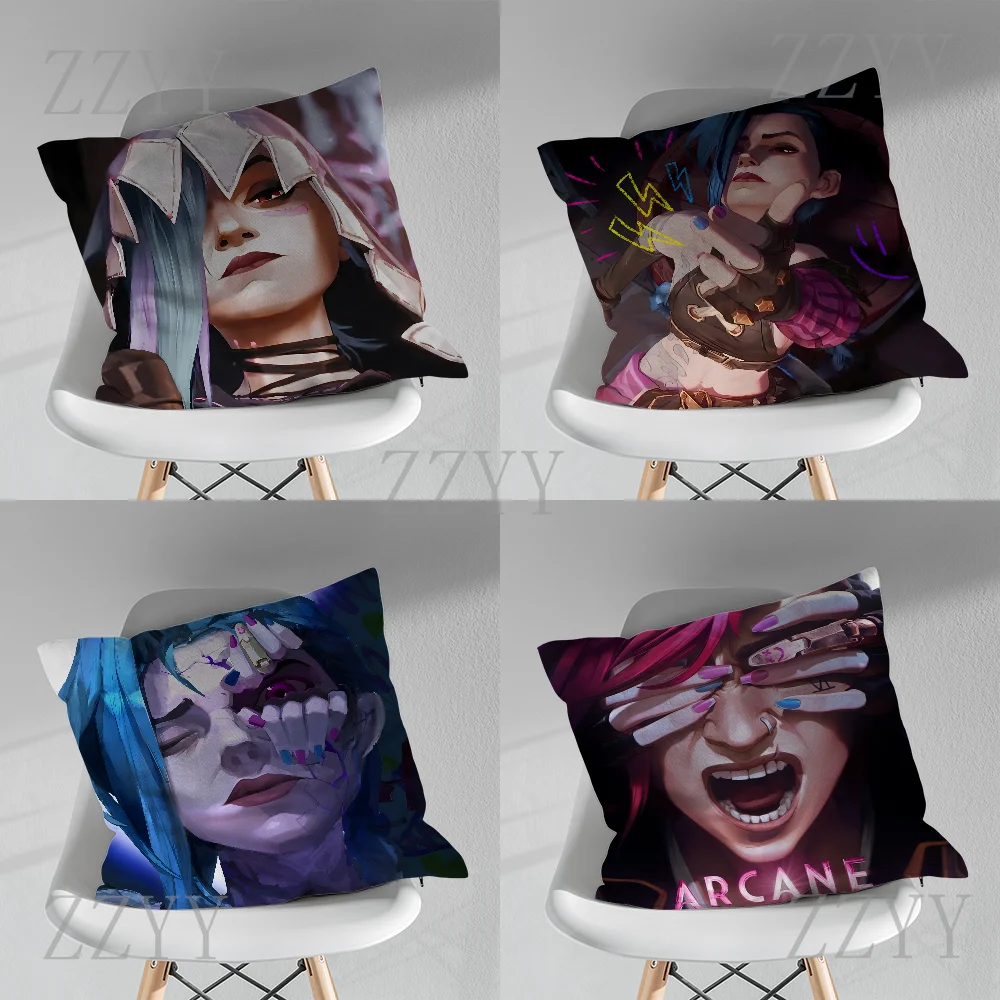 

A-ArcaneS Jinx Ekko VI L-Lols Pillow Case Pillow Case Soft Cushion Cases for Farmhouse Sofa Decor Home Decorations and Protector