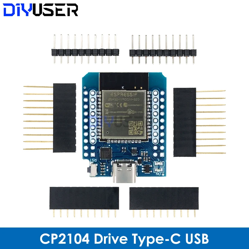 Per Wemos Mini D1 ESP8266 ESP32 ESP-32S WIFI Bluetooth CP2104 modulo scheda di sviluppo per Arduino con pin