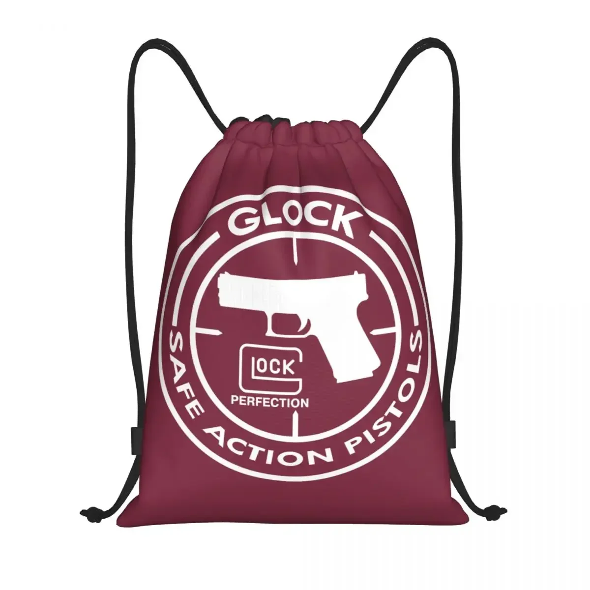 

Glock Drawstring Bag Women Men Portable Sports Gym Sackpack USA Handgun Pistol Logo Training Backpacks