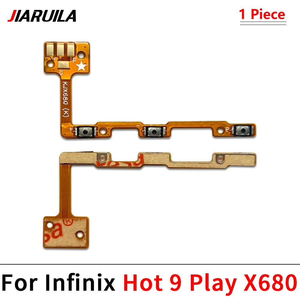 50Pcs，NEW Power on/off Volume Key Button Flex Cable Ribbon For Infinix Hot 9 Play 10 20 5G 10 Lite 10s 10T 10i 20i 20S 40 Pro