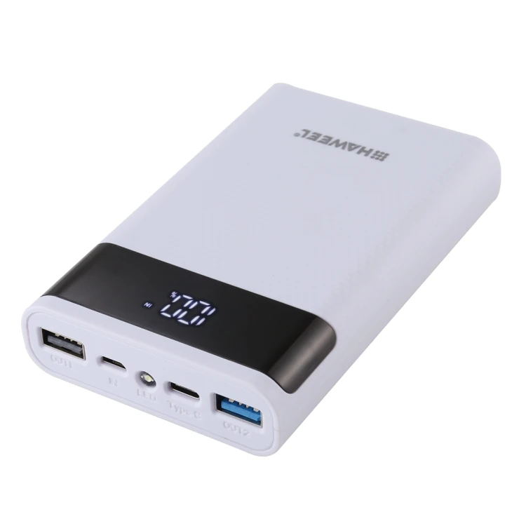 Compact and Lightweight Design 12000mAh Dual-way QC Charger Power Bank Shell Box with 2x USB Output & Display