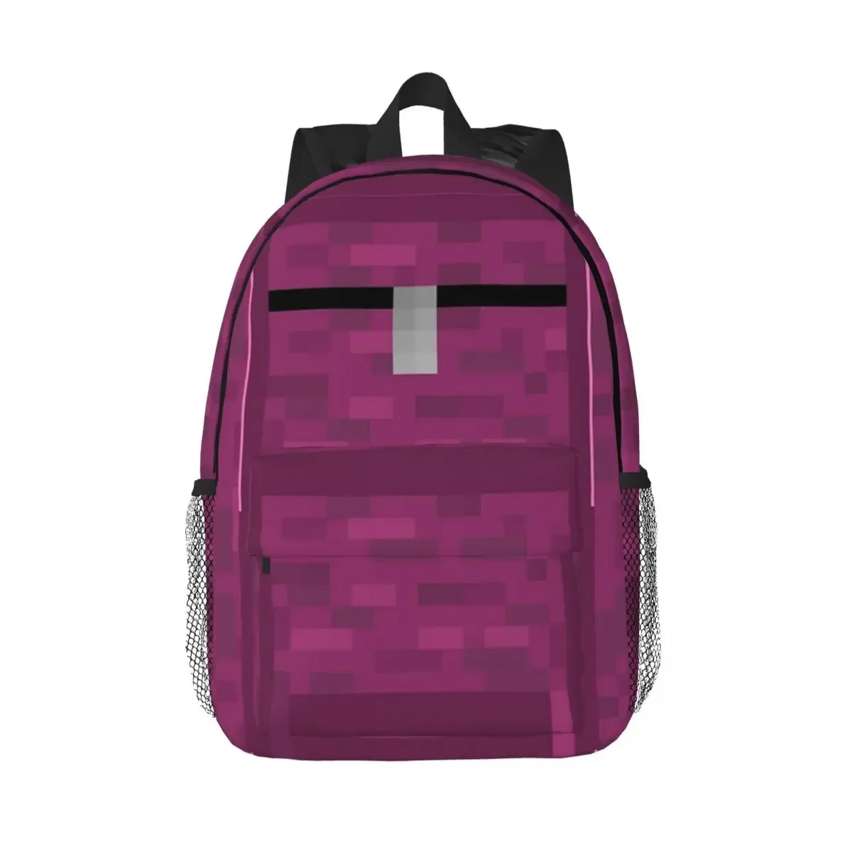 Pink Pixel Chest Backpacks Boys Girls Bookbag Casual Students School Bags Laptop Rucksack Shoulder Bag Large Capacity