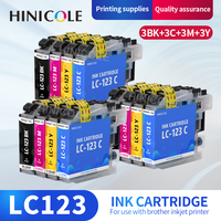 HINICOLE C123 LC-123 LC 123 XL LC123XL Ink Inkjet Cartridges For Brother MFC J4410DW J4510DW J4610DW J4710DW J470DW J6920DW