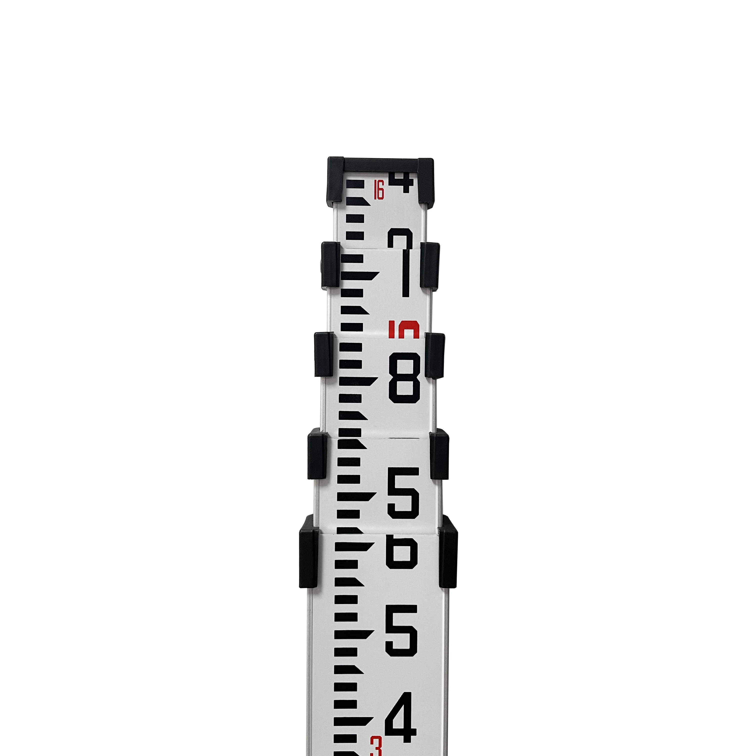 SC-16FT 16 Feet Aluminium Survey Leveling Staff Rod 5 Sections in Imperial Length Unit Precision Level Measuring Instruments
