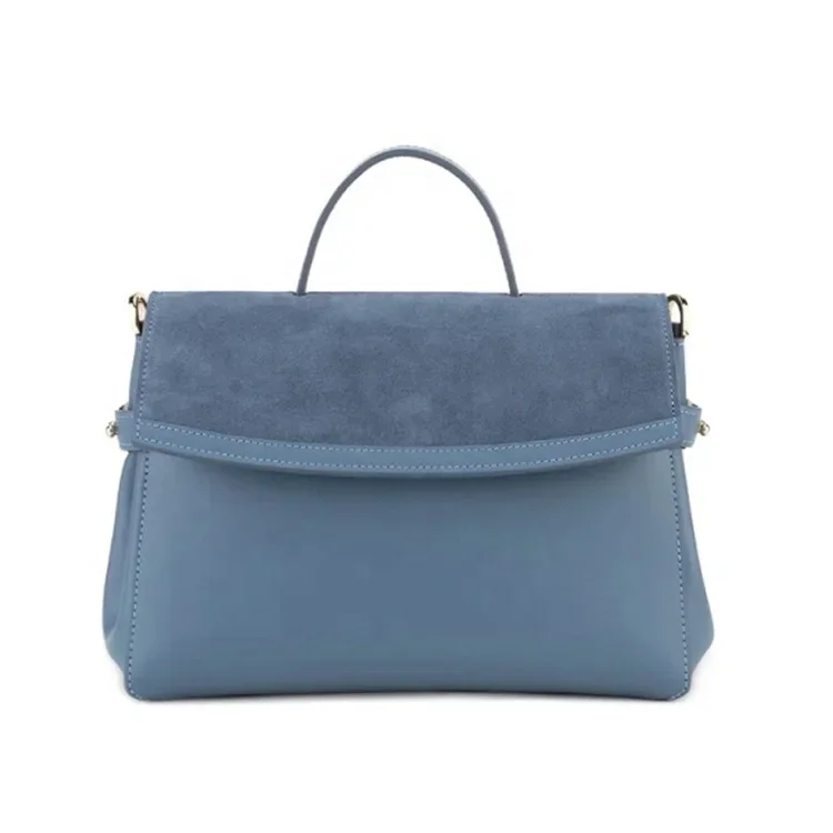 Elegant Blue Suede High End Ladies Tote Bags Fashion Design PU Leather Crossbody Bags Custom Luxury Women Handbags