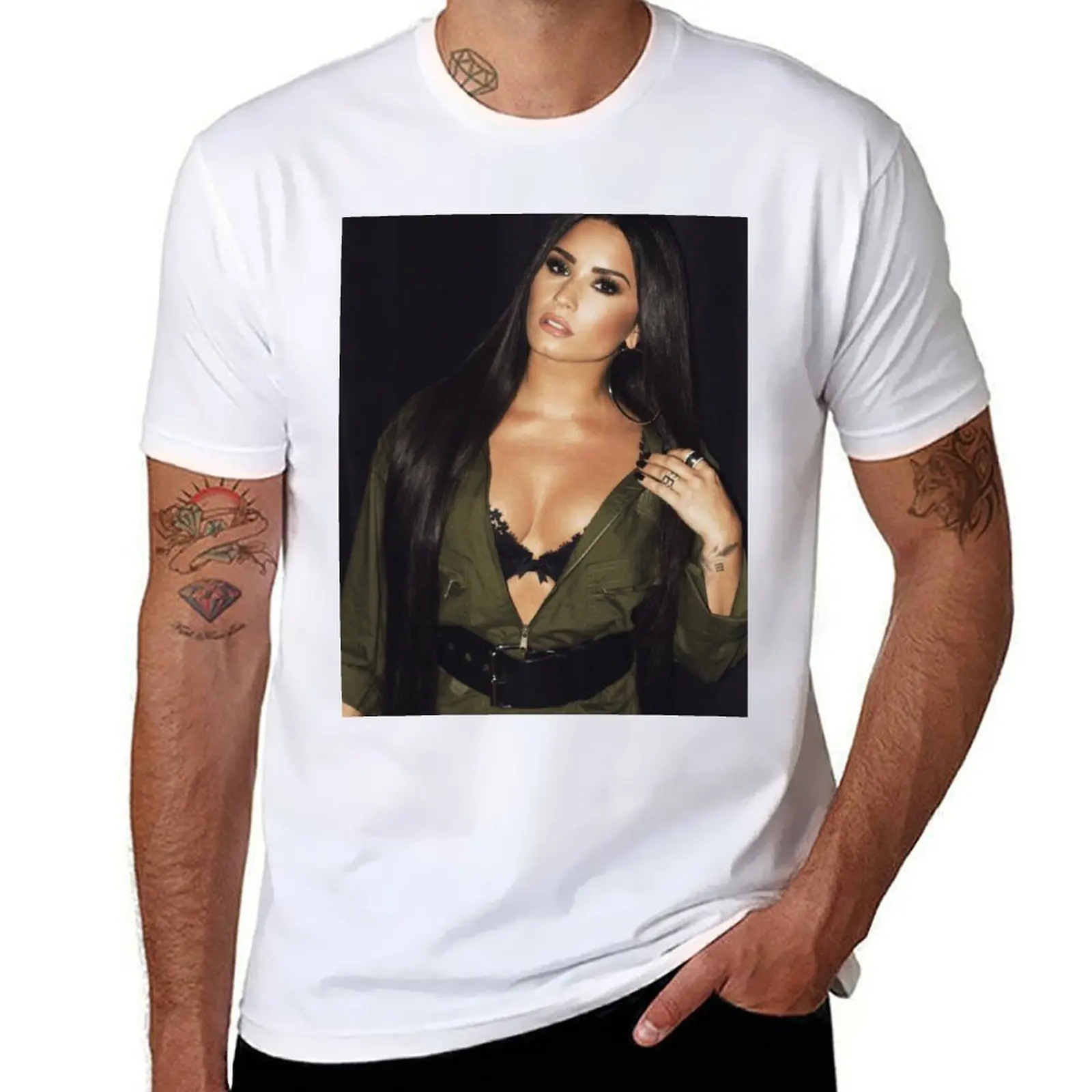 

Demi Lovato T-Shirt man t shirt cotton t shirt for man 100 percent cotton T-Shirt