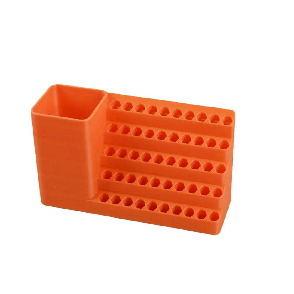 Organizador de herramientas de tablero perforado rectangular montado en la pared con 50 agujeros para destornillador y almacenamiento de brocas para garaje, taller