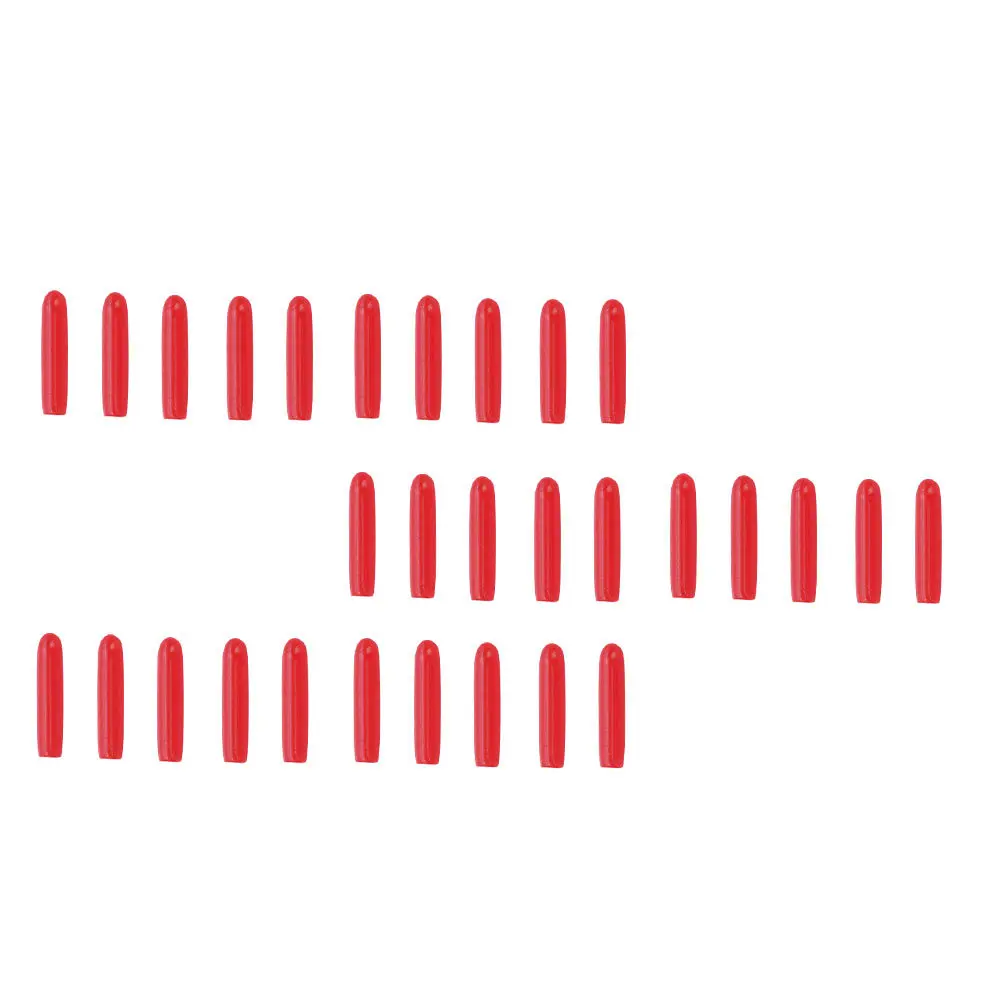 ปลอกซิลิโคนกันลื่นสำหรับแหนบต่อขนตา 100 ชิ้น ดีไซน์กะทัดรัด สีแดง