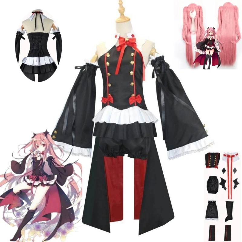 

Seraph Of The End Wari no Seraph Krul Tepes Косплей Костюм Аниме ведьма вампир костюм на Хэллоуин девушка