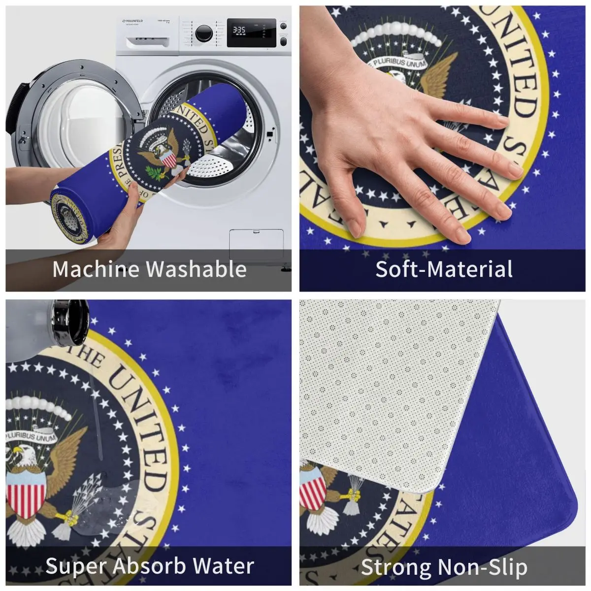 Seal Of The President Of The United States Anti-slip Doormat Floor Mat Carpet Rug for Kitchen  Bathroom Living room Footpad Mats