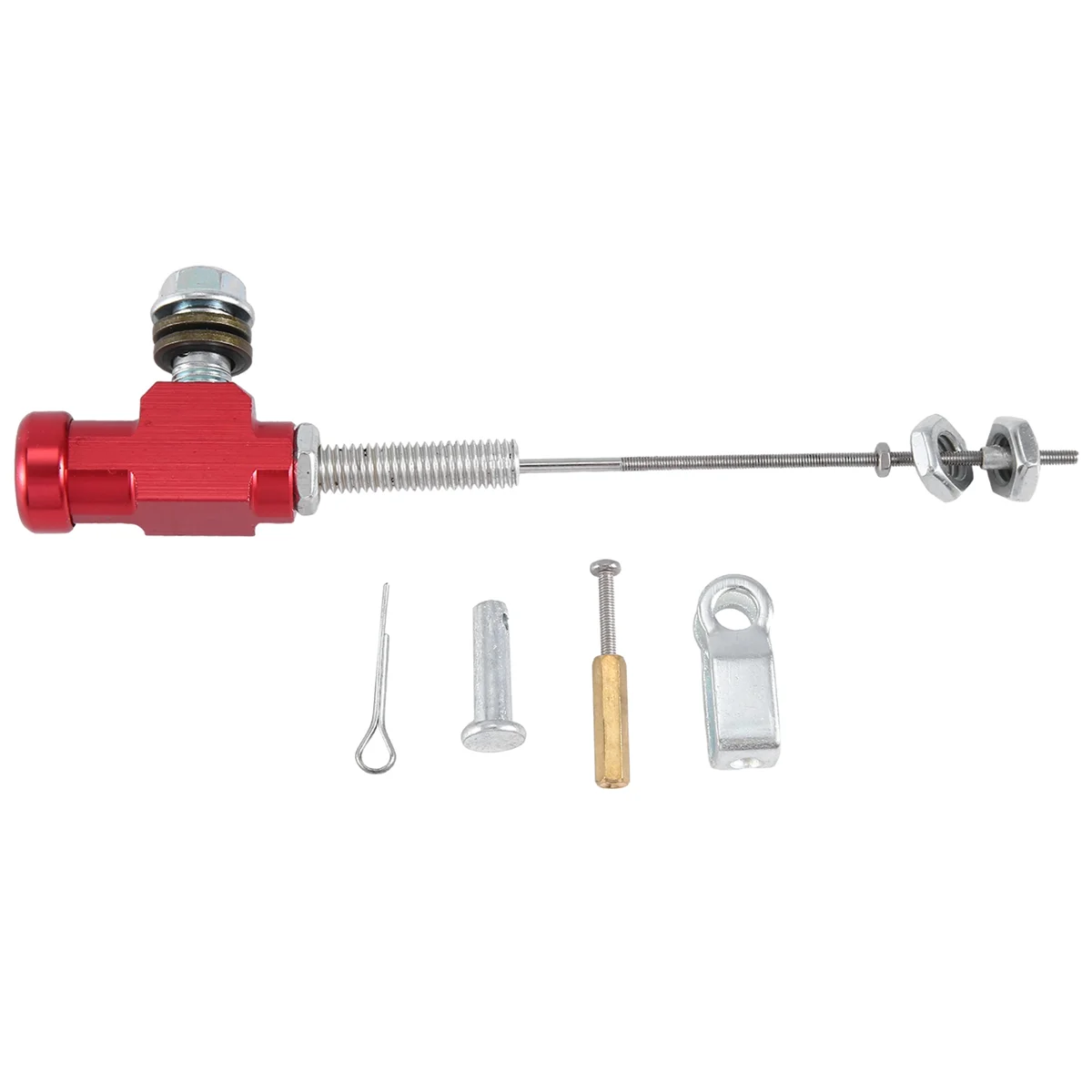 Motorcycle Hydraulic Clutch Master Cylinder Rod Brake Pump M10x1.25mm Aluminum red