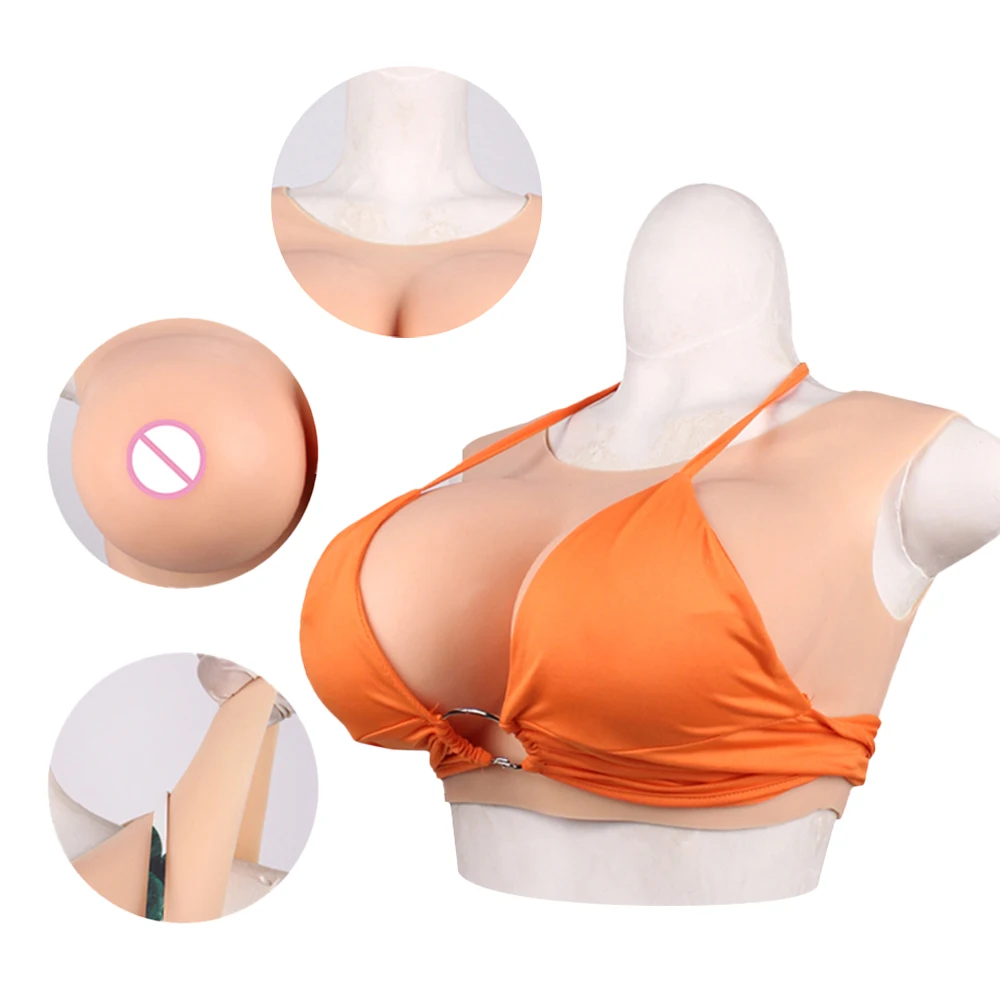 

Eyung Low Collar Silicone Breast Forms Realistic Fake Boobs Tits Meme Enhancer For Crossdresser Drag Queen Shemale Transgender