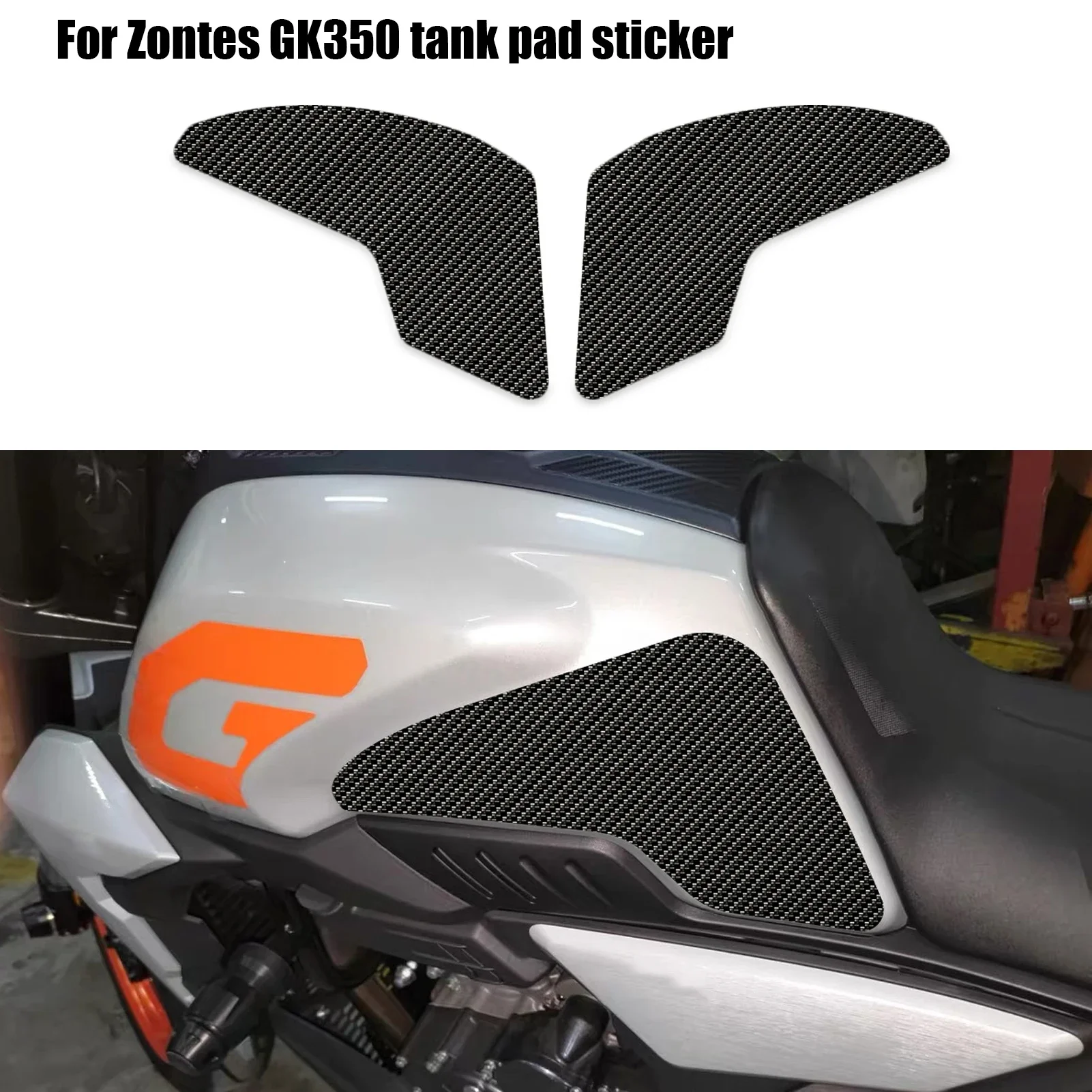 For Zontes GK350 GK 350 ZT 350 GK ZT350-GK Motorcycle Anti Slip Fuel Oil Tank Pad Side Knee Grip Decal Protector Sticker Pads