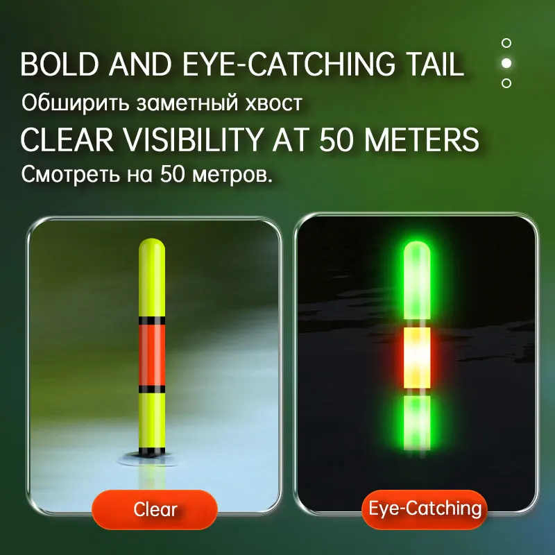 New Rock Fishing Float Electronic Night Light Gravity Sensing 6 Eyes Color Change And High Sensitivity Long Range Sliding Float
