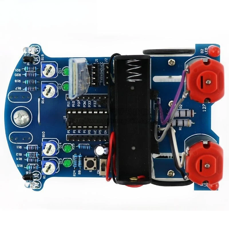 FOR D2-6 Remote Control Trolley Kit, Gravity Sensing, Tracking and Obstacle Avoidance C51 Microcontroller Smart Car