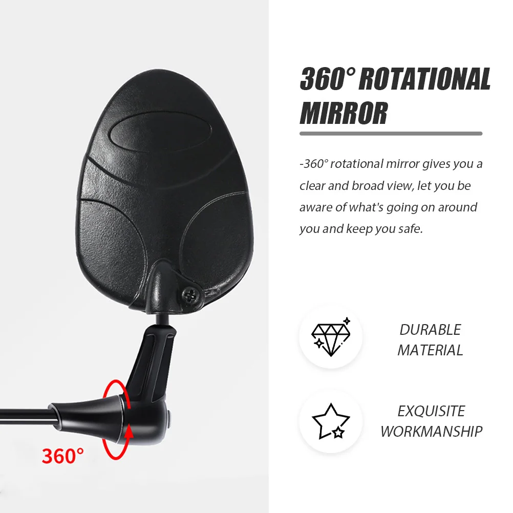 Rear Mirror Portable 360 Degree Adjustable Hd Reflective Mirror for Bicycle Riding Safety Sturdy Anti-Fall Design