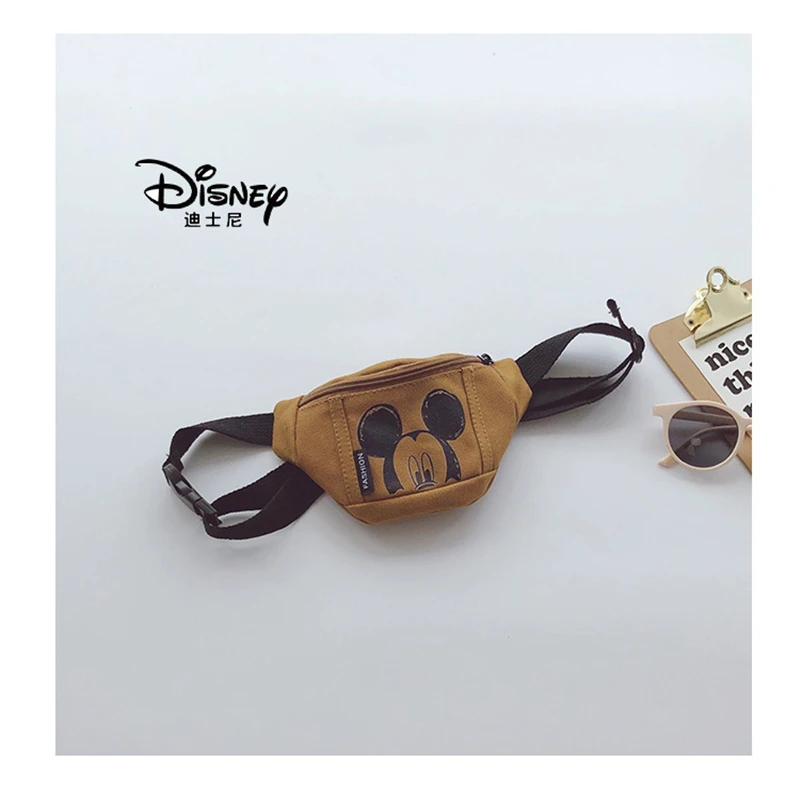 Disney Mickey Mouse Printed Waist Bagfor Boy Girl Children Kid C artoon Casual Cross Body Bag Portable Lightweight Mini Bag