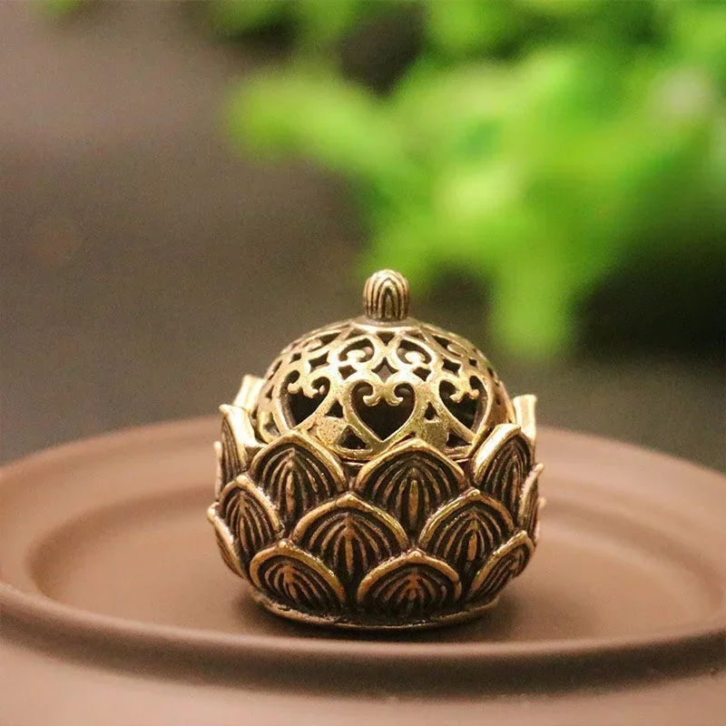 1pc Lotus Incense Holder,Small Inscent Cone Burner,Mini Asian Style Lotus Flower Zen Decor Gift